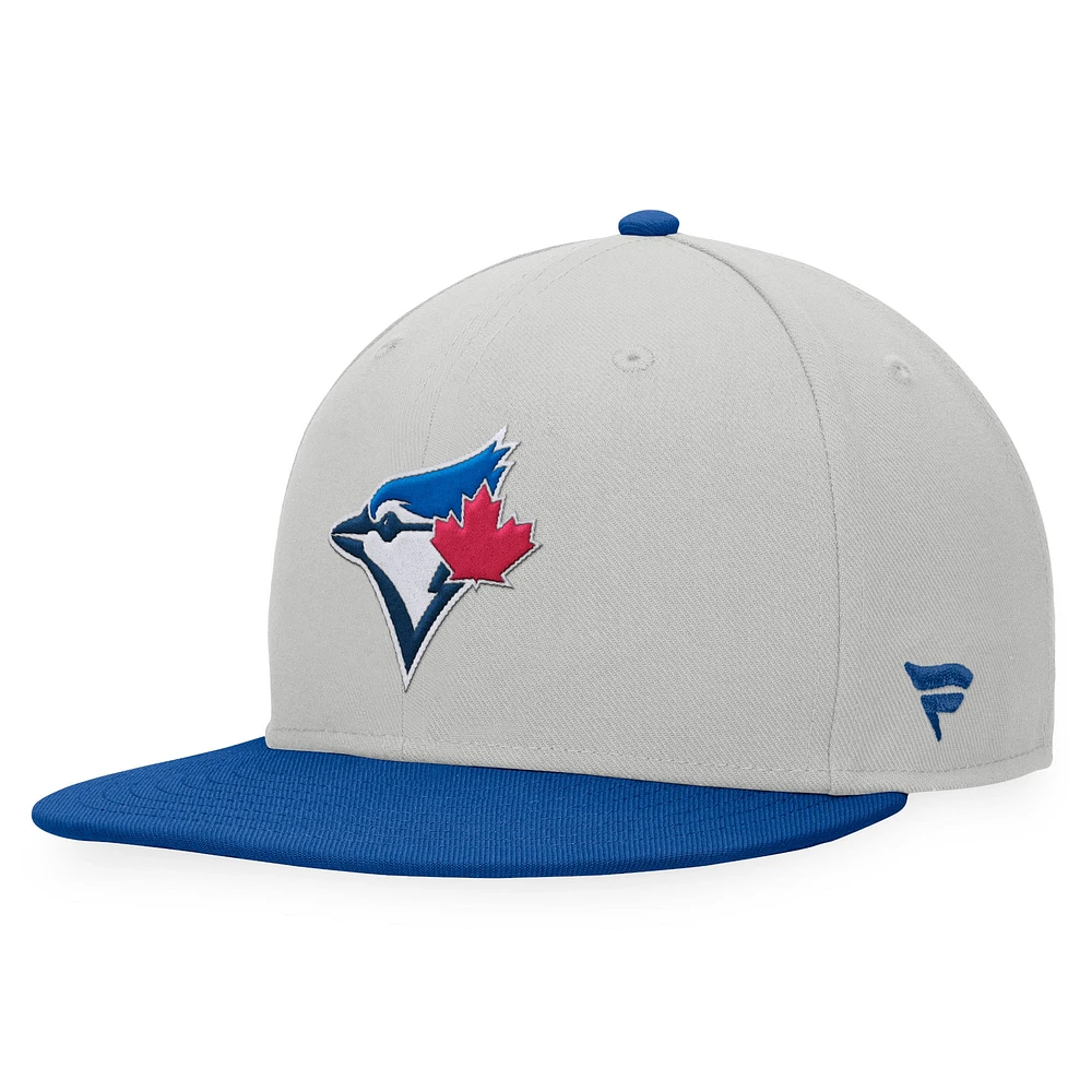 Men's Fanatics Gray/Royal Toronto Blue Jays Glory Days Two-Tone Snapback Hat