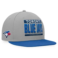 Men's Fanatics Gray/Royal Toronto Blue Jays Line Drive Two-Tone Snapback Hat