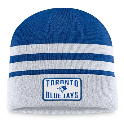 Bonnet en tricot à revers gris Toronto Blue Jays Fanatics pour hommes