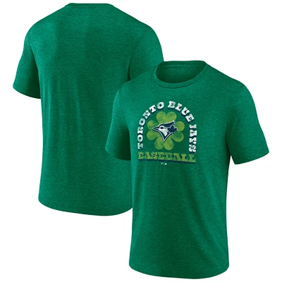 Fanatics pour hommes Heather Kelly Green Toronto Blue Jays St. Patrick's Day Celtic Tri-Blend - T-shirt