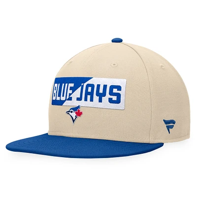 Casquette Snapback Cycle Snapback Fanatics Kaki/Royal Toronto Blue Jays pour hommes