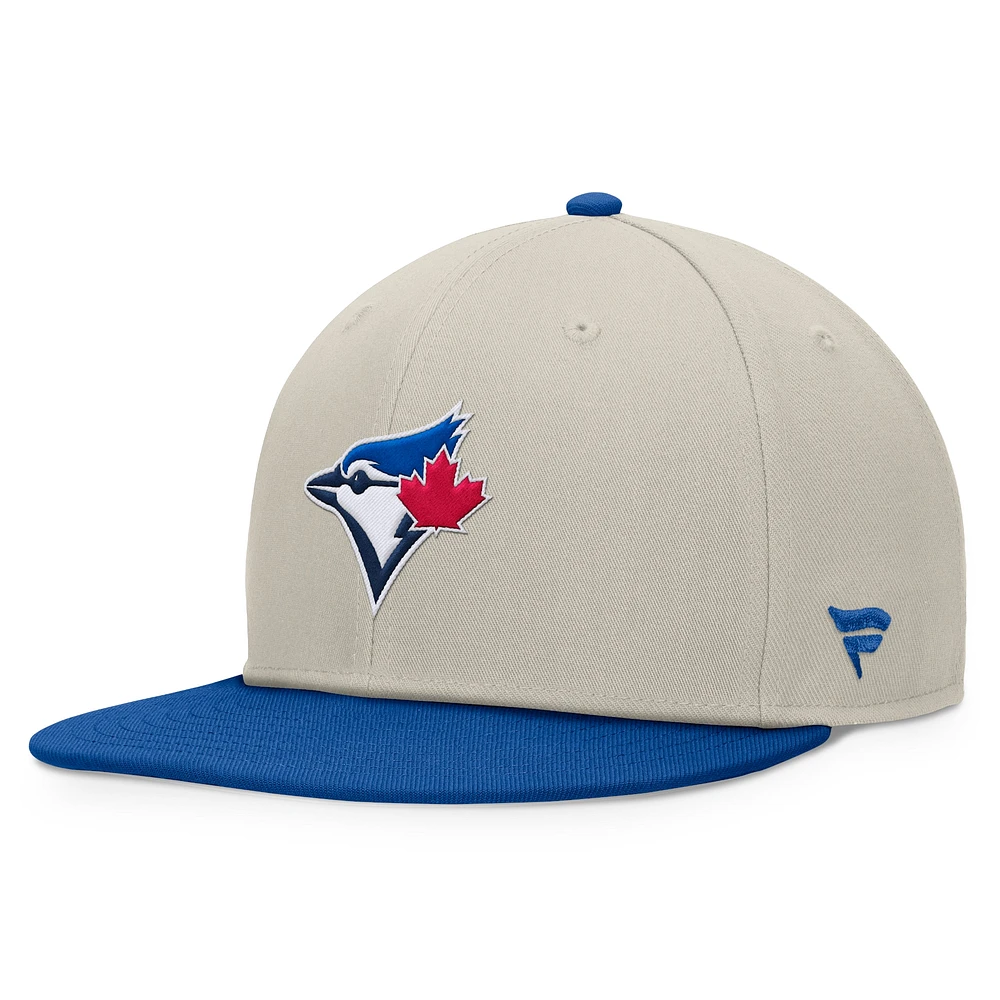 Men's Fanatics Khaki/Royal Toronto Blue Jays Team Two-Tone Snapback Hat