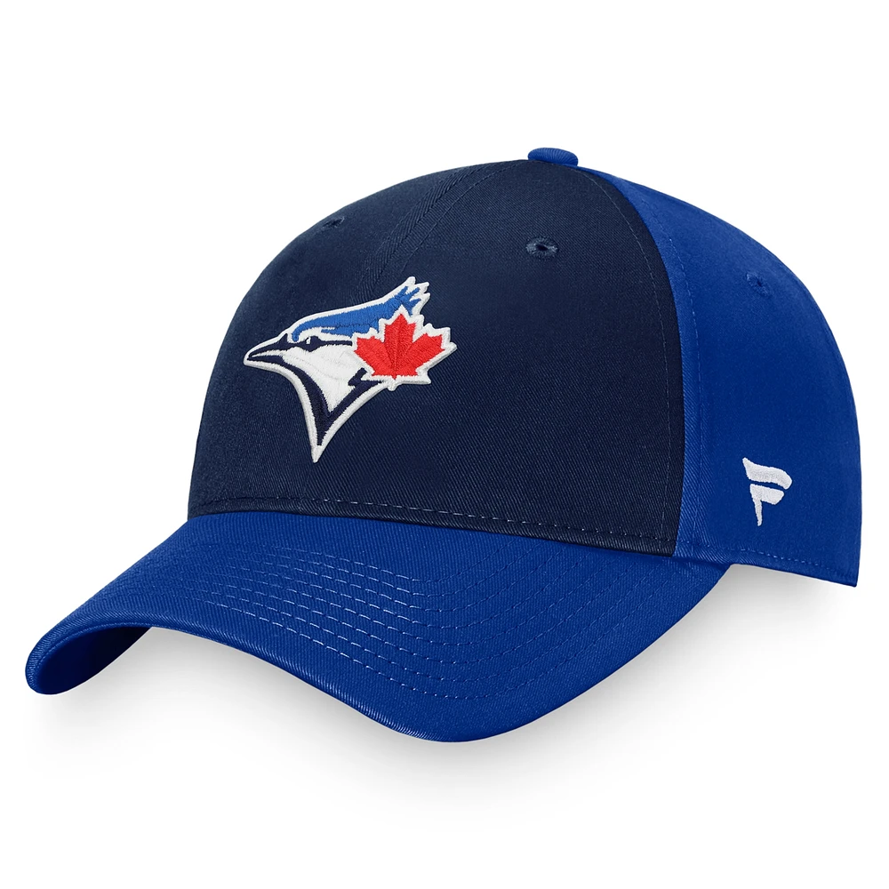 Casquette réglable Fanatics Navy/Royal Toronto Blue Jays Core pour hommes