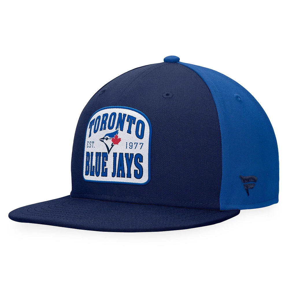 Casquette Snapback Fanatics Navy/Royal Toronto Blue Jays Cycle pour hommes