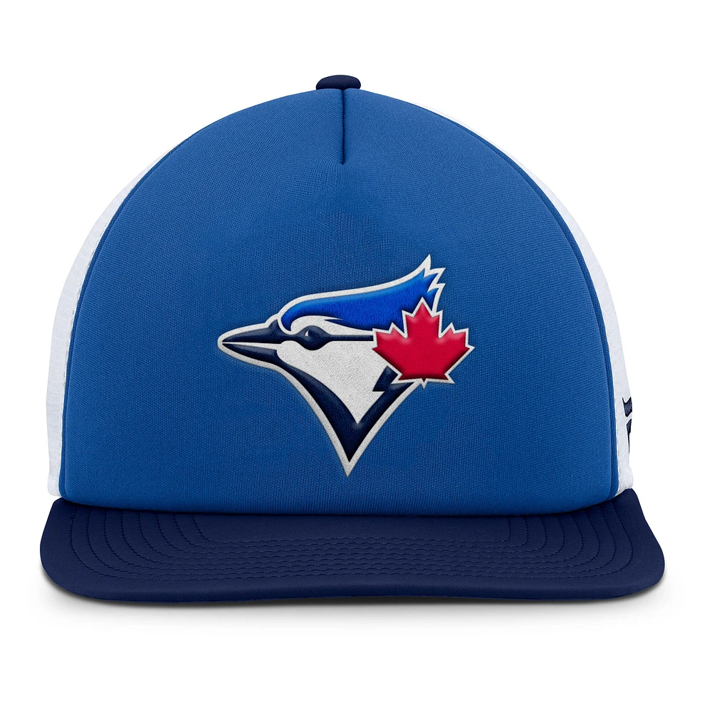 Casquette à pression avant en mousse Fundamental Fanatics Royal/Black des Blue Jays de Toronto pour homme