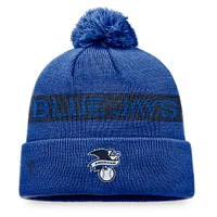 Bonnet en tricot à revers avec logo de la Ligue des Blue Jays de Toronto Fanatics Royal/Navy pour hommes avec pompon