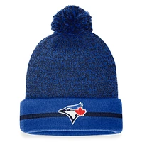 Bonnet en tricot à revers Space-Dye Fanatics Royal/Navy Toronto Blue Jays pour hommes avec pompon