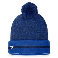 Bonnet en tricot à revers Space-Dye Fanatics Royal/Navy Toronto Blue Jays pour hommes avec pompon