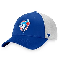 Casquette Snapback Core Trucker Fanatics Royal/Blanc des Blue Jays de Toronto de la collection Cooperstown pour hommes