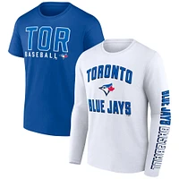 Men's Fanatics Royal/White Toronto Blue Jays Two-Pack Combo T-Shirt Set