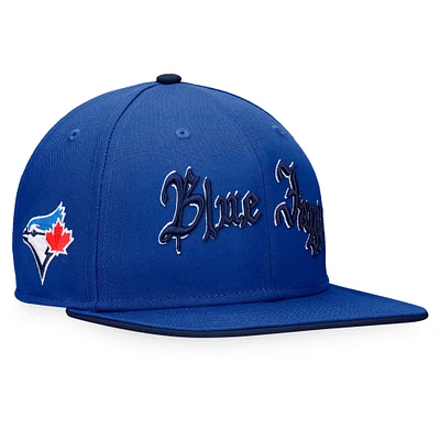 Fanatics pour hommes Royal Toronto Blue Jays Iconic Old English - Casquette Snapback