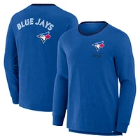 Men's Fanatics Royal Toronto Blue Jays Prime Shot Stadium Slub Long Sleeve T-Shirt