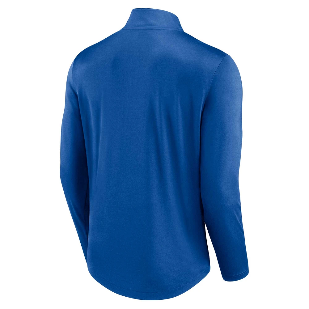 Haut à quart de zip Quarterback Fanatics Royal Toronto Blue Jays pour hommes