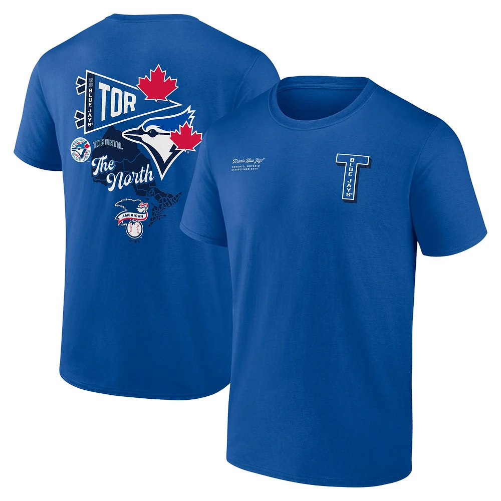 T-shirt Fanatics Royal Toronto Blue Jays Split Zone pour hommes