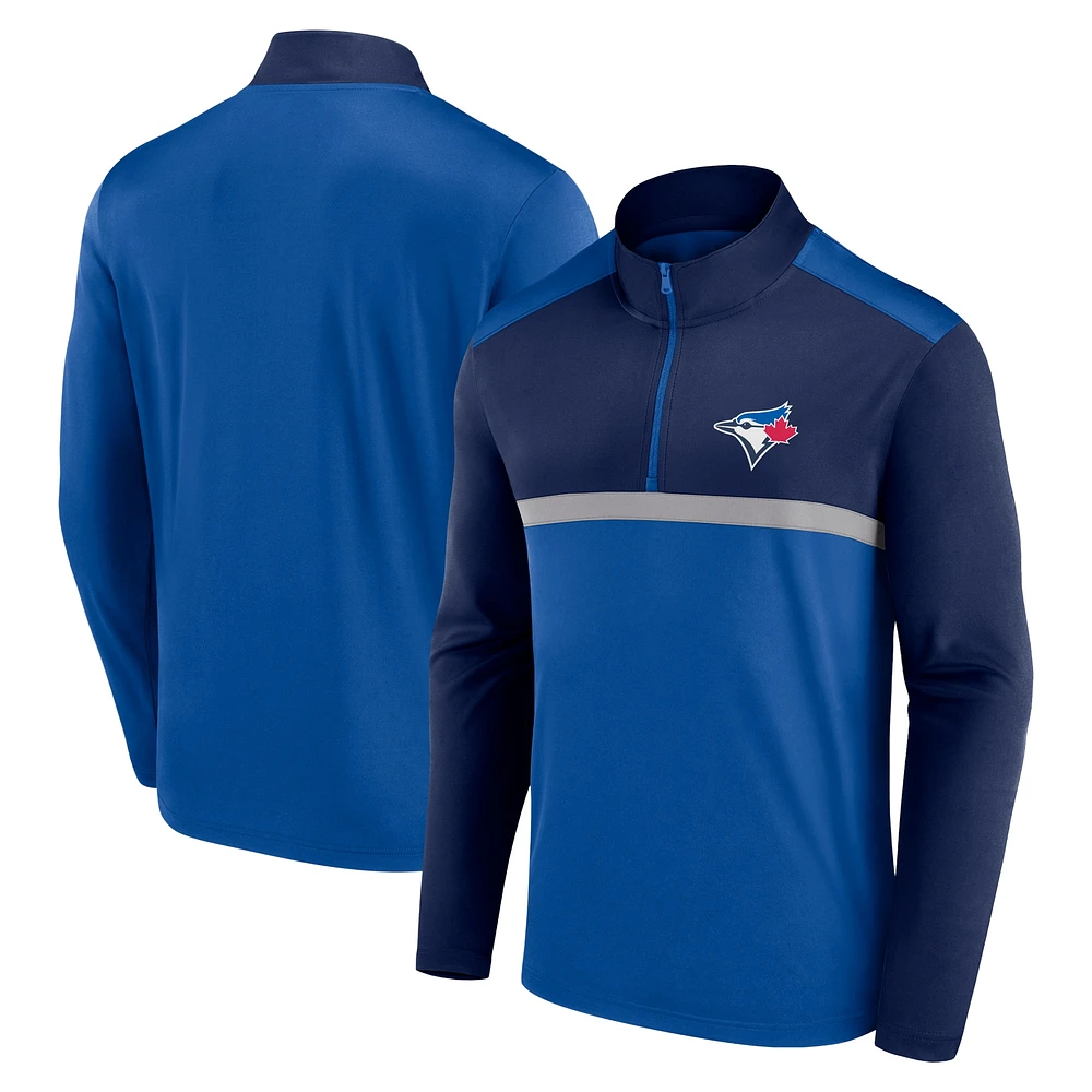 Haut à quart de zip imparable Fanatics Royal Toronto Blue Jays pour hommes