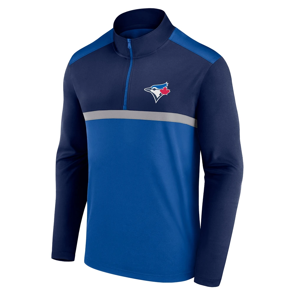 Haut à quart de zip imparable Fanatics Royal Toronto Blue Jays pour hommes