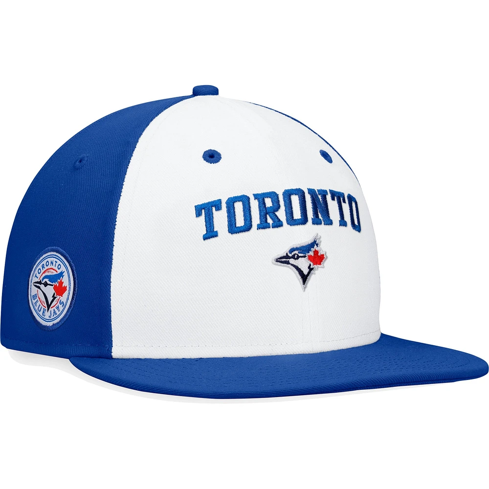 Casquette ajustée aux couleurs emblématiques des Blue Jays de Toronto Fanatics pour hommes, blanc/royal