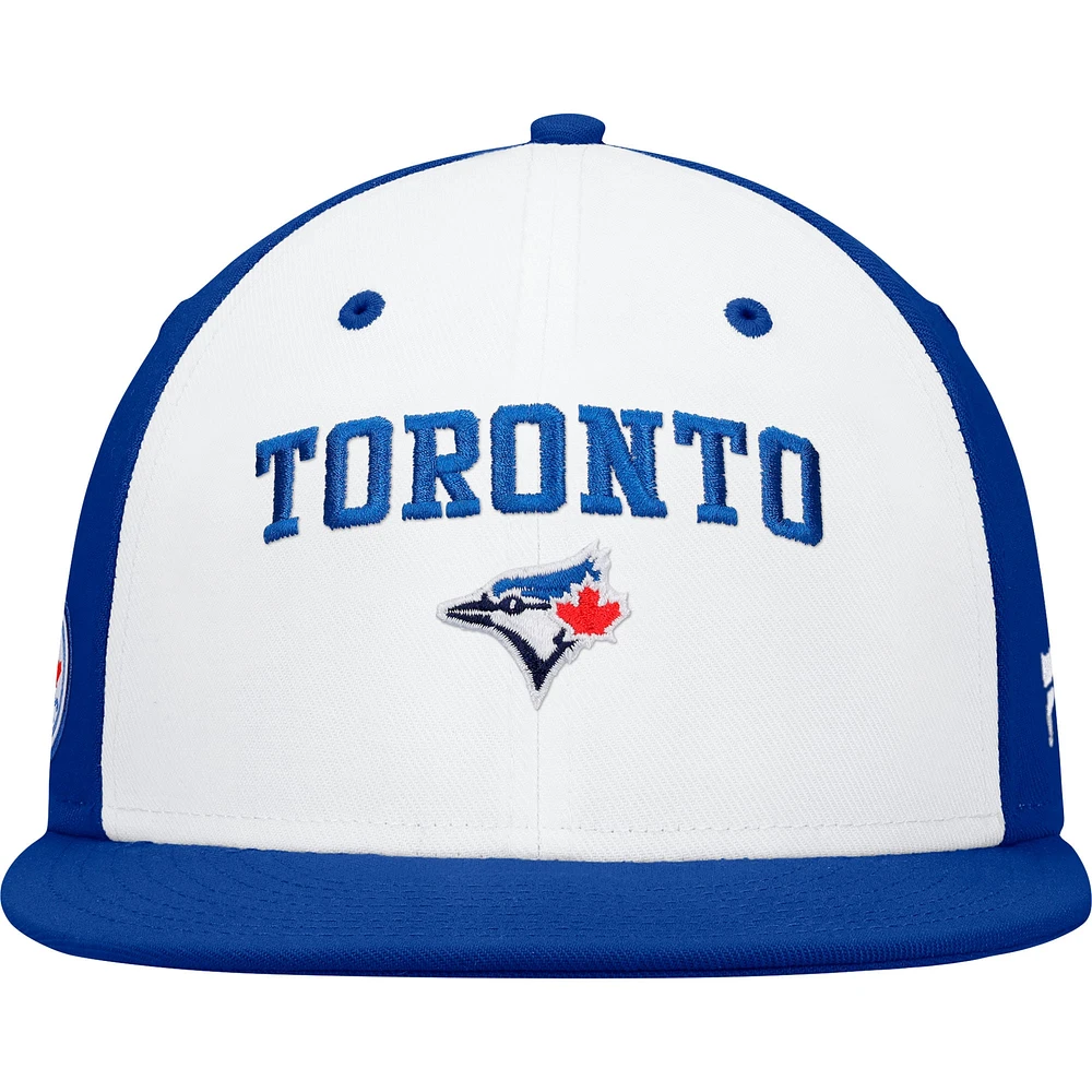 Casquette ajustée aux couleurs emblématiques des Blue Jays de Toronto Fanatics pour hommes, blanc/royal