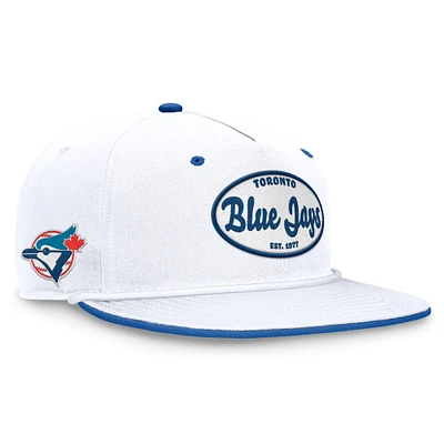 Casquette Snapback Iron Golfer Fanatics pour hommes, blanche, Toronto Blue Jays, collection Cooperstown