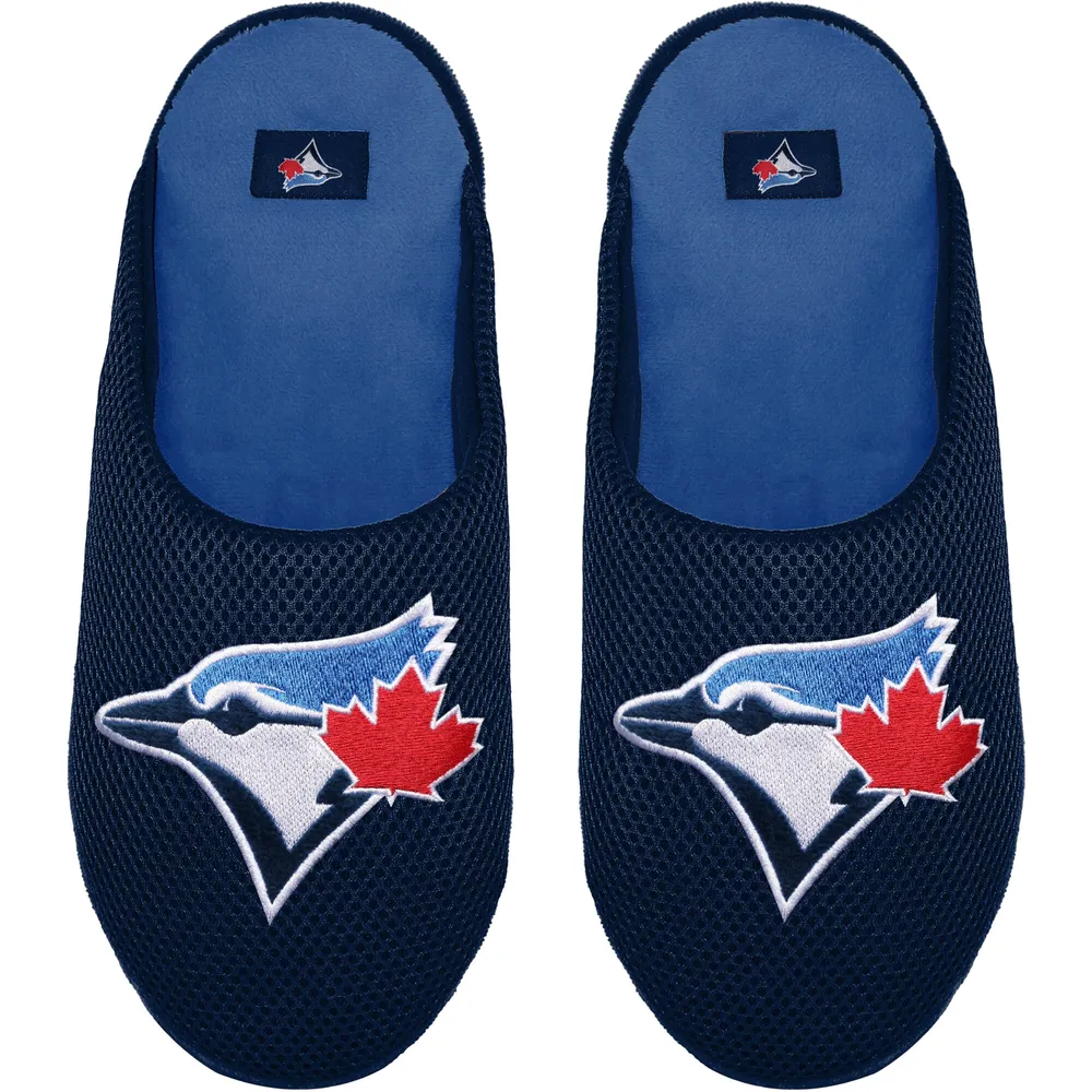 Toronto Blue Jays FOCO Big Logo Colorblock Mesh Slippers