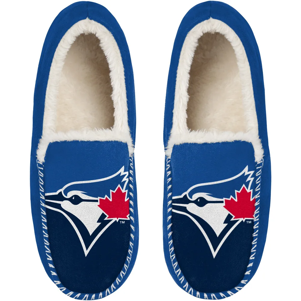 Lids Toronto Blue Jays FOCO Colorblock Moccasin Slippers