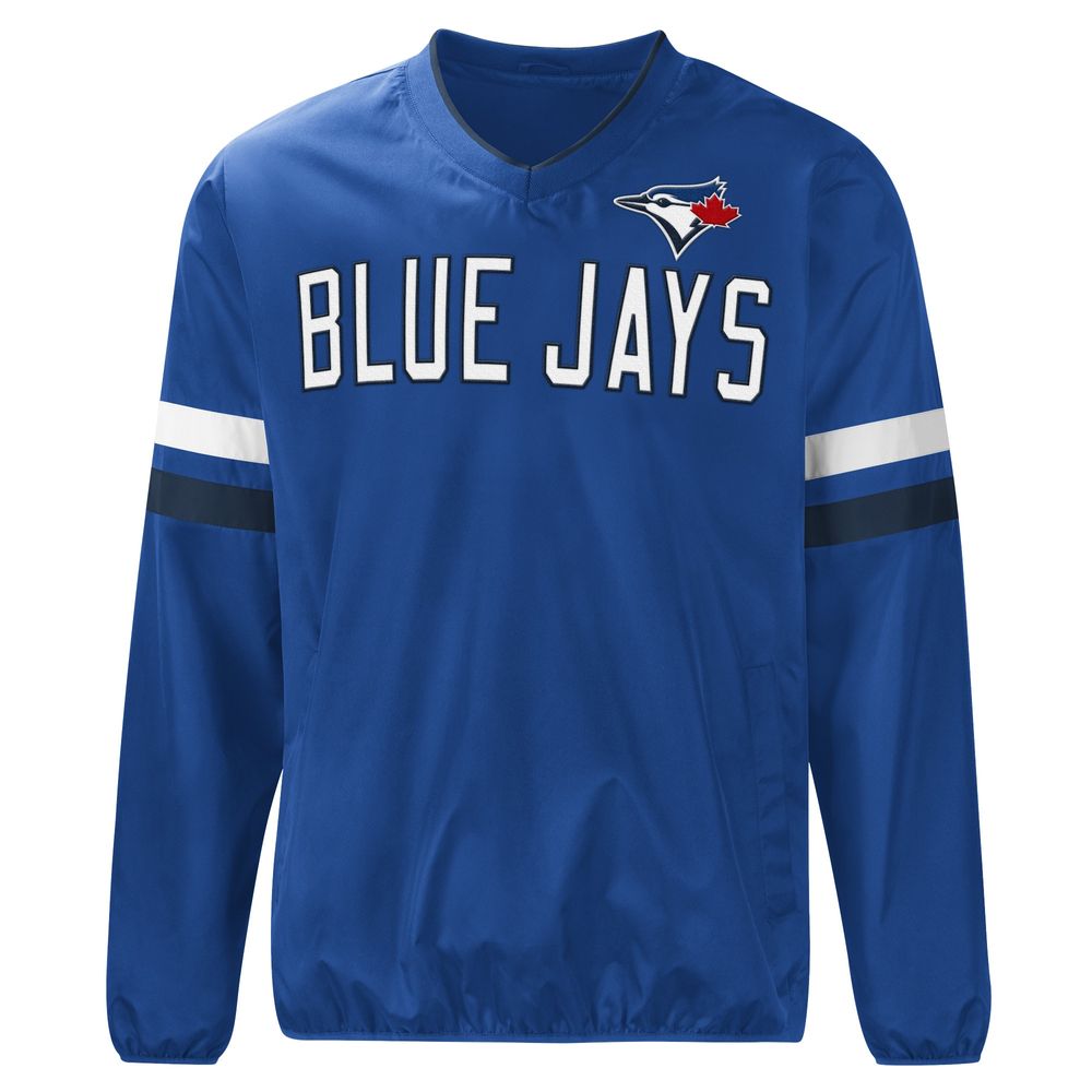 Men's G-III Sports by Carl Banks Royal Toronto Blue Jays Clutch Hitter - V-Neck Pullover Sweatshirt