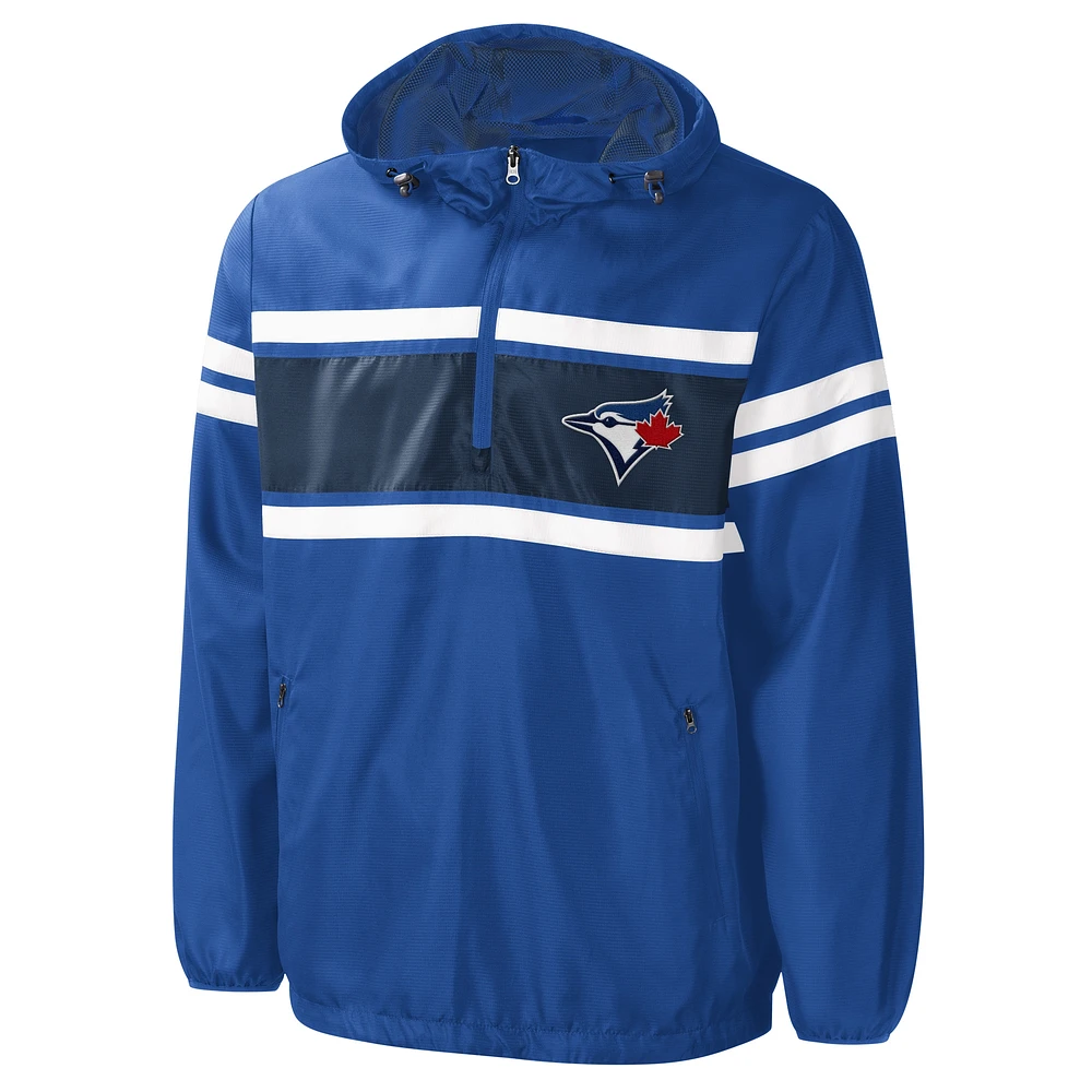 Men's G-III Sports by Carl Banks Royal Toronto Blue Jays Games Score Half-Zip Hoodie Jacket