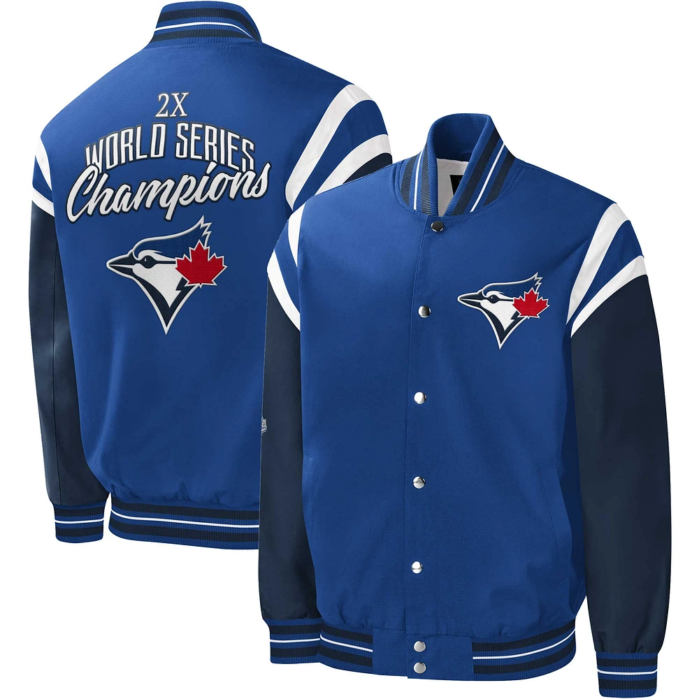 Veste universitaire à boutons-pression G-III Sports by Carl Banks Royal des Blue Jays de Toronto pour homme