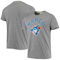 Men's Homage Gray Toronto Blue Jays Hyper Local Tri-Blend T-Shirt