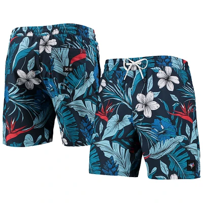 Men's Hurley x '47 Navy Toronto Blue Jays Cannonball Tropics Swim Shorts