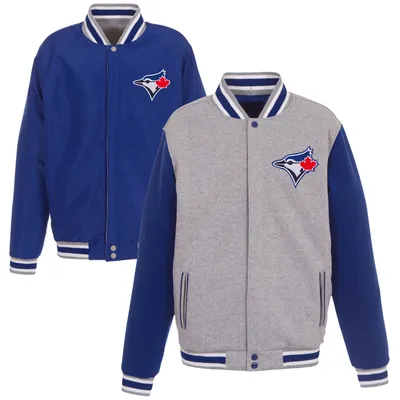 Toronto Blue Jays JH Design Embroidered Reversible Full Snap Fleece Jacket