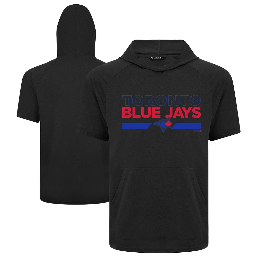 T-shirt à capuche noir Levelwear pour homme, City Connect Phase No Hitter, des Blue Jays de Toronto
