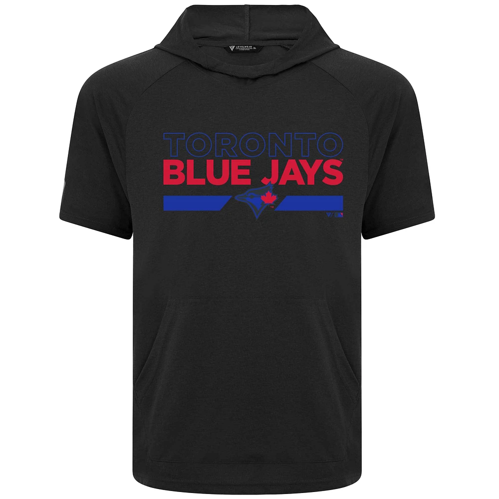 T-shirt à capuche noir Levelwear pour homme, City Connect Phase No Hitter, des Blue Jays de Toronto