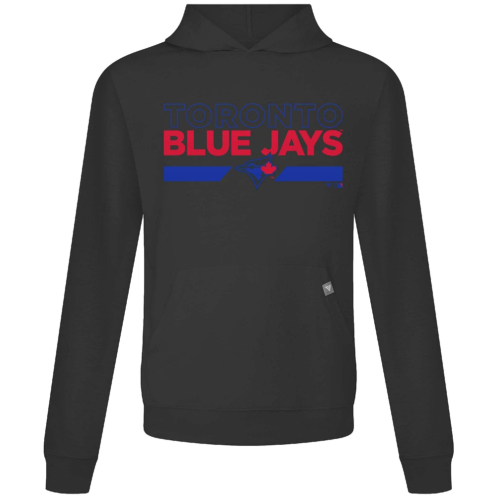 Men's Levelwear  Black Toronto Blue Jays City Connect Relay No Hitter Pullover Hoodie