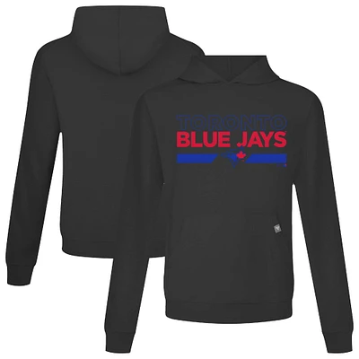 Men's Levelwear  Black Toronto Blue Jays City Connect Relay No Hitter Pullover Hoodie