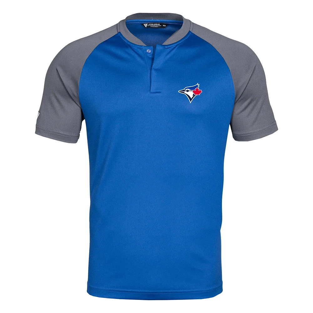 Men's Levelwear Royal/Gray Toronto Blue Jays Tracker Raglan - Polo