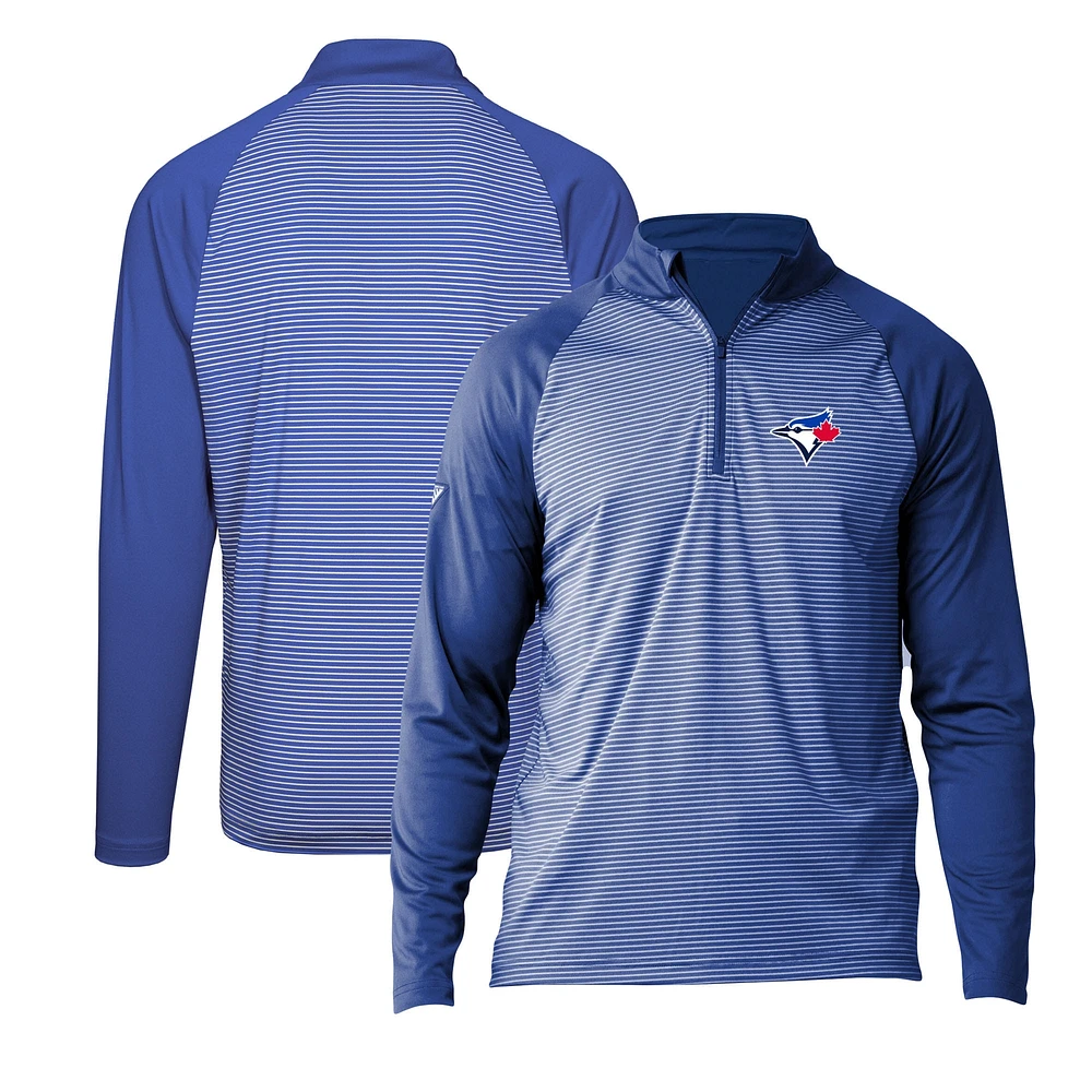 Men's Levelwear Royal Toronto Blue Jays Charter Raglan - Quarter-Zip Top