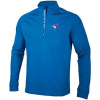 Men's Levelwear Royal Toronto Blue Jays Scoreboard Calibre Fleece Raglan - Quarter-Zip Jacket