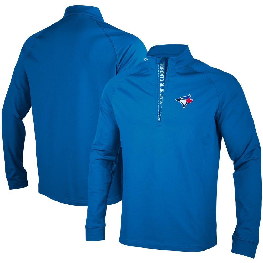 Men's Levelwear Royal Toronto Blue Jays Scoreboard Calibre Fleece Raglan - Quarter-Zip Jacket