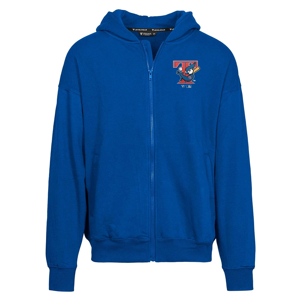 Men's Levelwear  Royal Toronto Blue Jays Uphill City Core Logo Full-Zip Hoodie