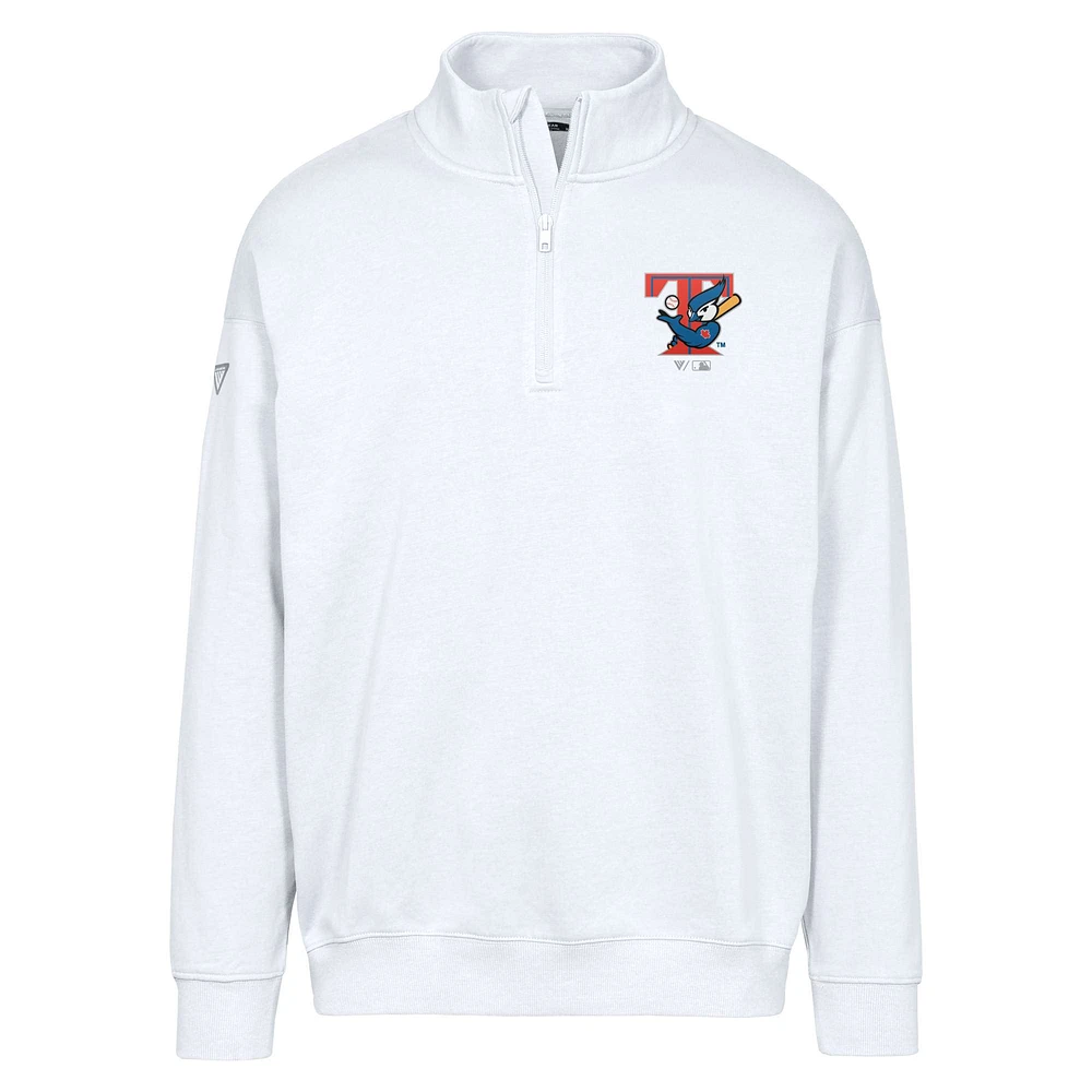 Men's Levelwear  White Toronto Blue Jays Cooperstown Collection Murray Quarter-Zip Sweatshirt
