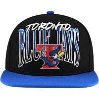 Men's Mitchell & Ness Black Toronto Blue Jays Rise Up Snapback Hat