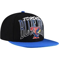 Men's Mitchell & Ness Black Toronto Blue Jays Rise Up Snapback Hat