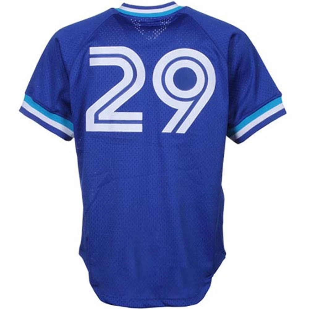 Maillot d'entraînement de frappeur en maille authentique la collection Cooperstown 1993 des Blue Jays Toronto Mitchell & Ness Joe Carter Royal pour homme