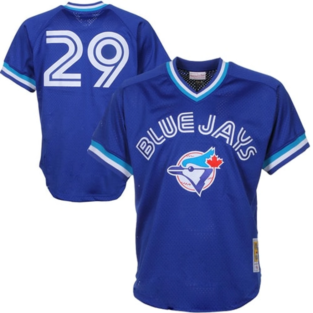 Maillot d'entraînement de frappeur en maille authentique la collection Cooperstown 1993 des Blue Jays Toronto Mitchell & Ness Joe Carter Royal pour homme