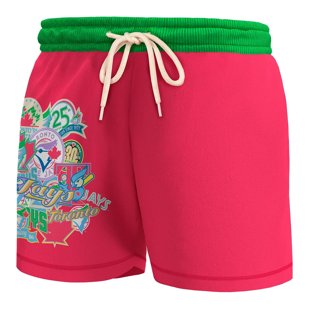 Mitchell & Ness Pink Toronto Blue Jays Party Mix Shorts pour hommes