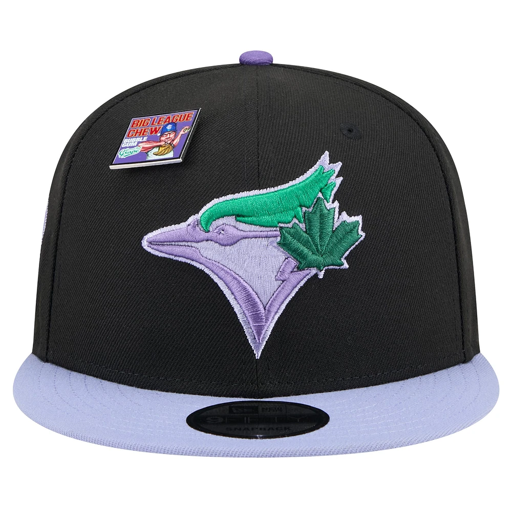 Men's New Era Black/Light Purple Toronto Blue Jays Big League Chew 9FIFTY Snapback Hat