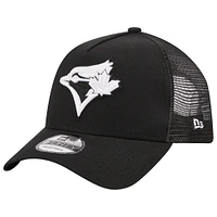 Casquette réglable noire A-Frame 9FORTY Trucker des Blue Jays de Toronto New Era pour hommes