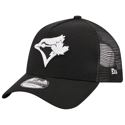 Casquette réglable noire A-Frame 9FORTY Trucker des Blue Jays de Toronto New Era pour hommes