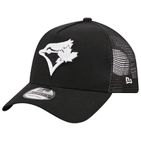 Casquette réglable noire A-Frame 9FORTY Trucker des Blue Jays de Toronto New Era pour hommes